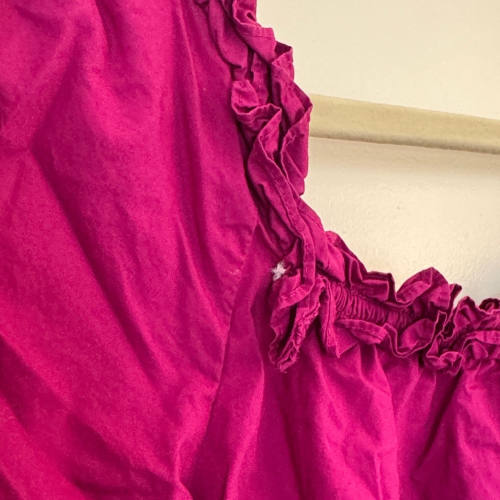 J. Crew Magenta Ruffle Blouse - Picture 4 of 5